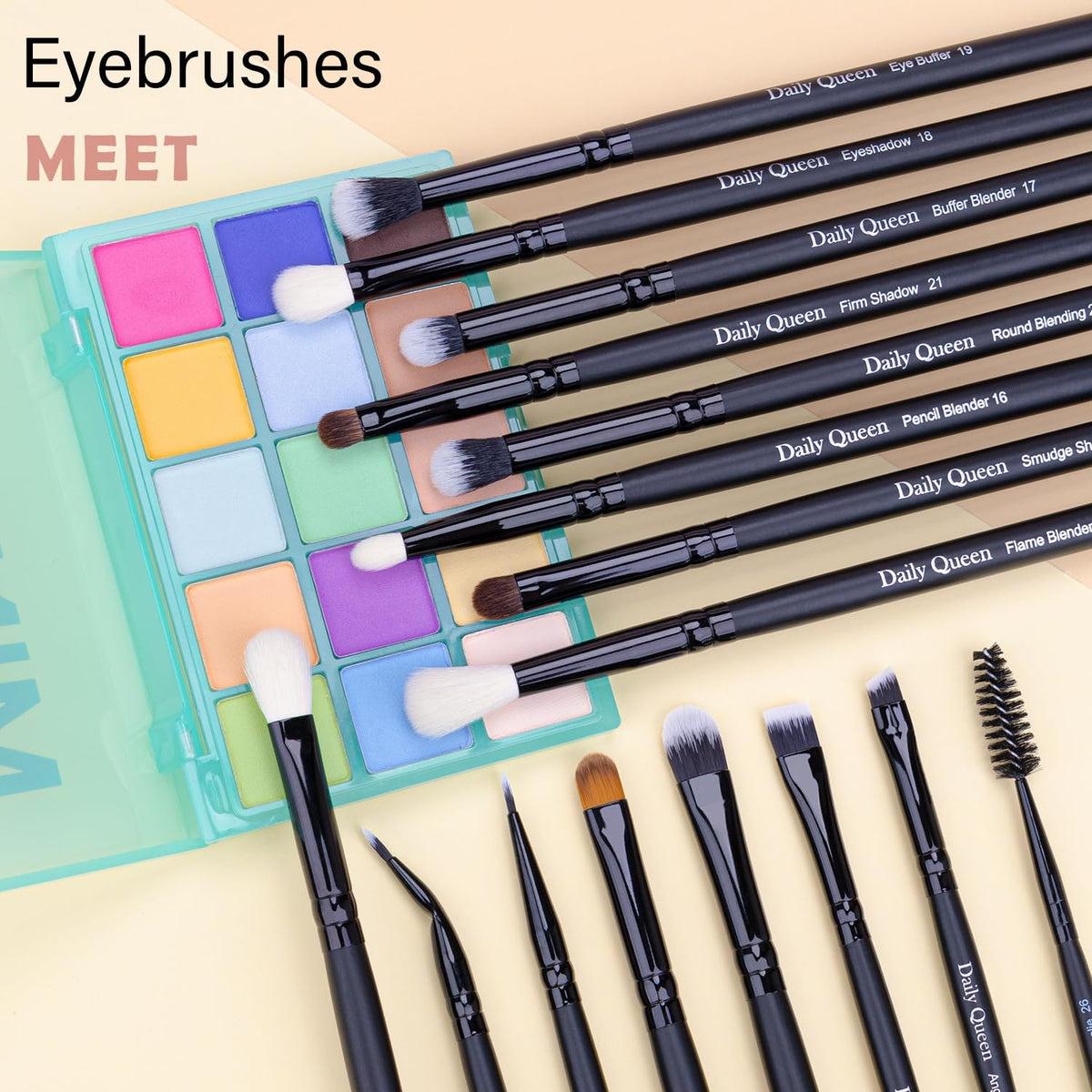 29Pcs Black Professional Makeup Brush Set