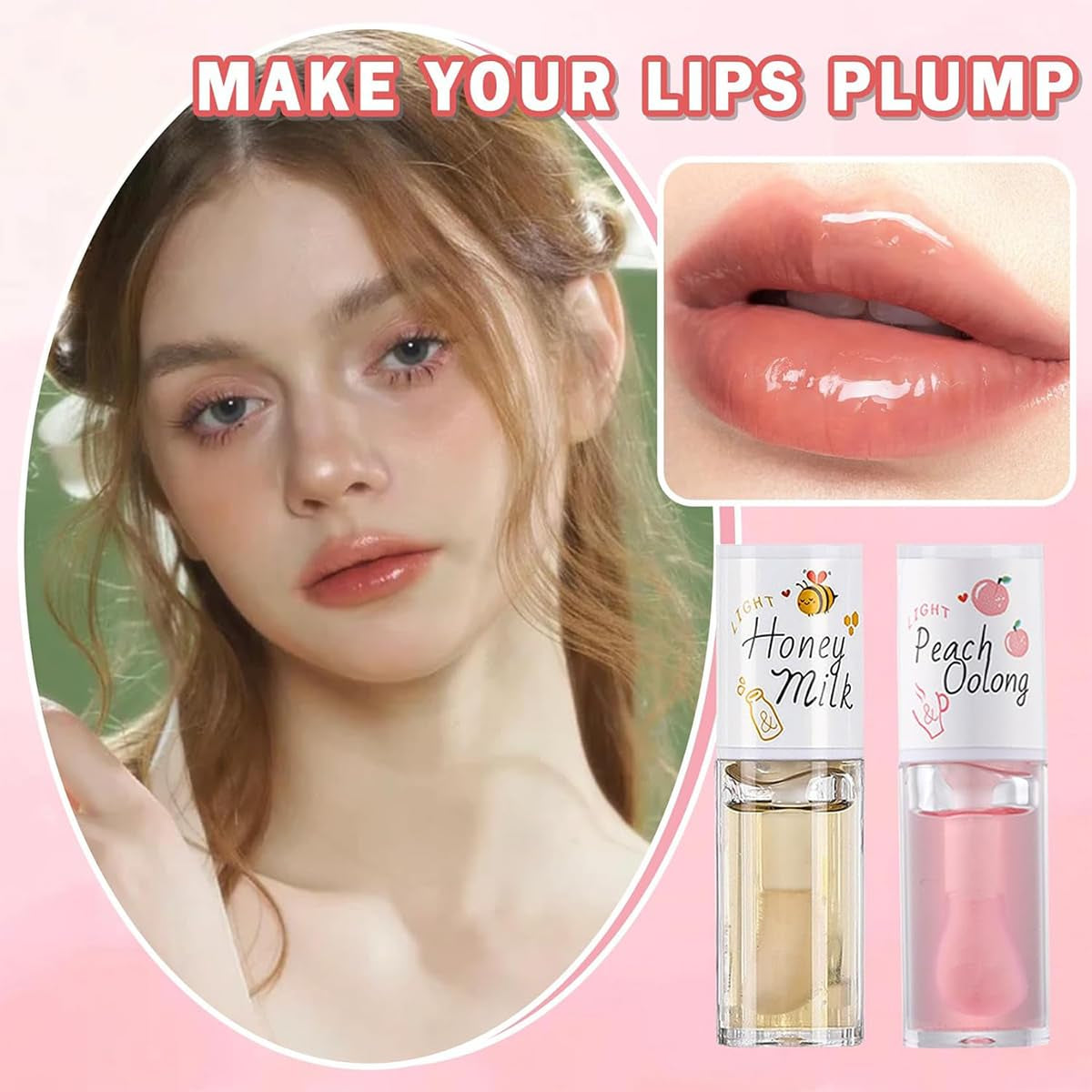 4Pcs Hydrating Clear Lip Oil