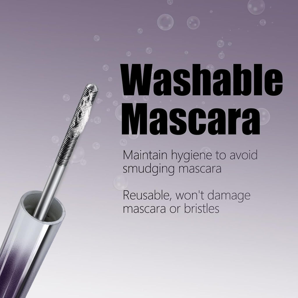 Iron Wand Mascara, Metal Mascara Wand, Added Fiber, Black, 0.28 Fl. Oz.