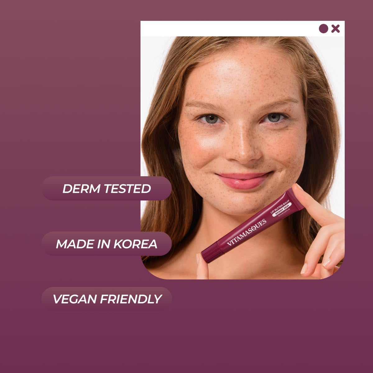 Lip Butter Balm - Berry Jam, Korean Lip Balm - 0.33 Fl.Oz