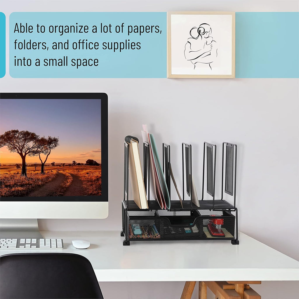  Mesh Desk Organizer with Drawer