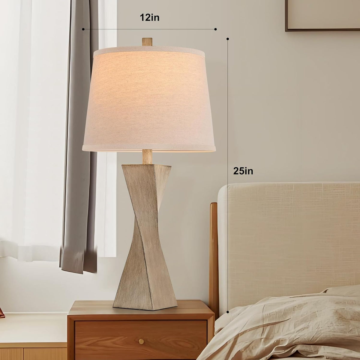 Bedside Lamps Set of 2 Unique 