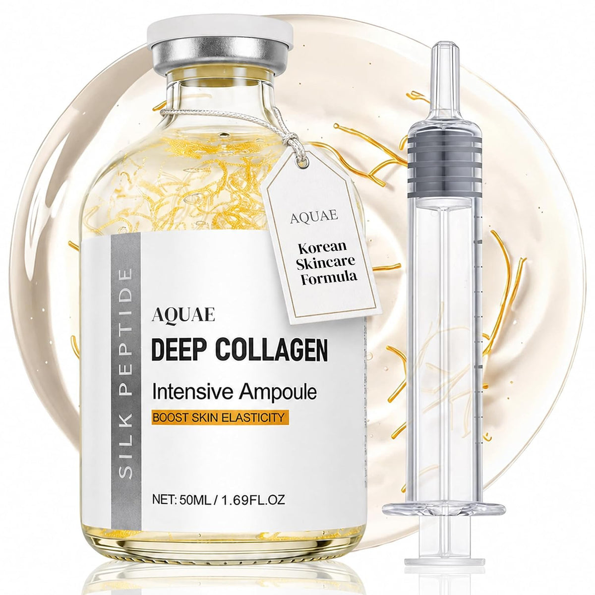 Deep Collagen Silk Peptide Serum for Face – Korean Silk Peptide Facial Ampoule
