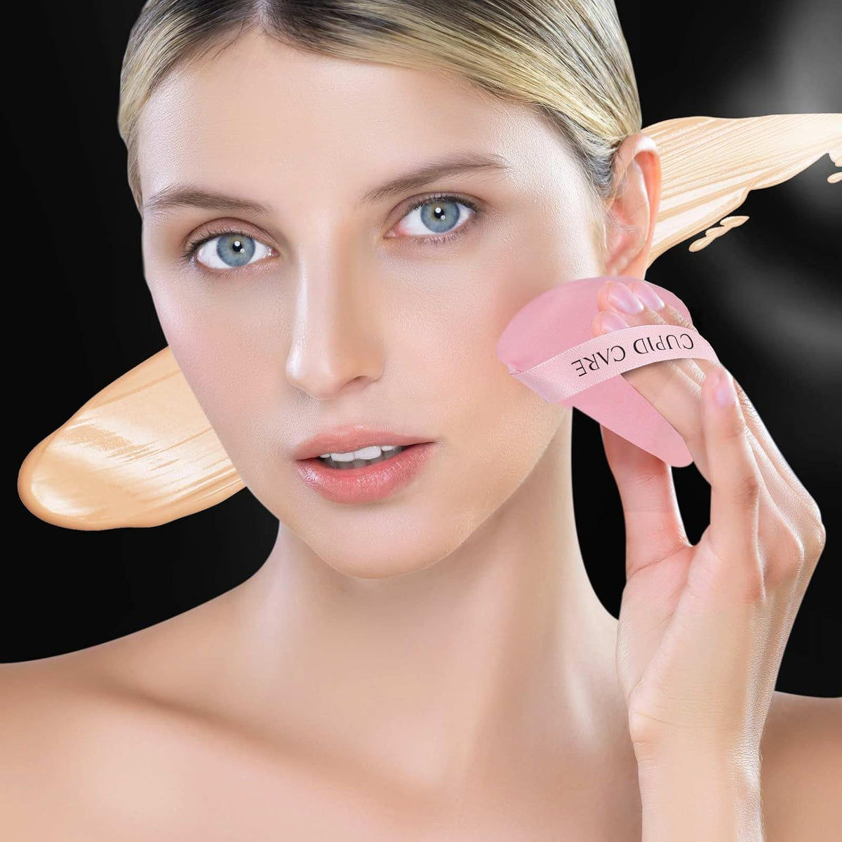 6 Pcs Powder Puff with 2 Travel Cases