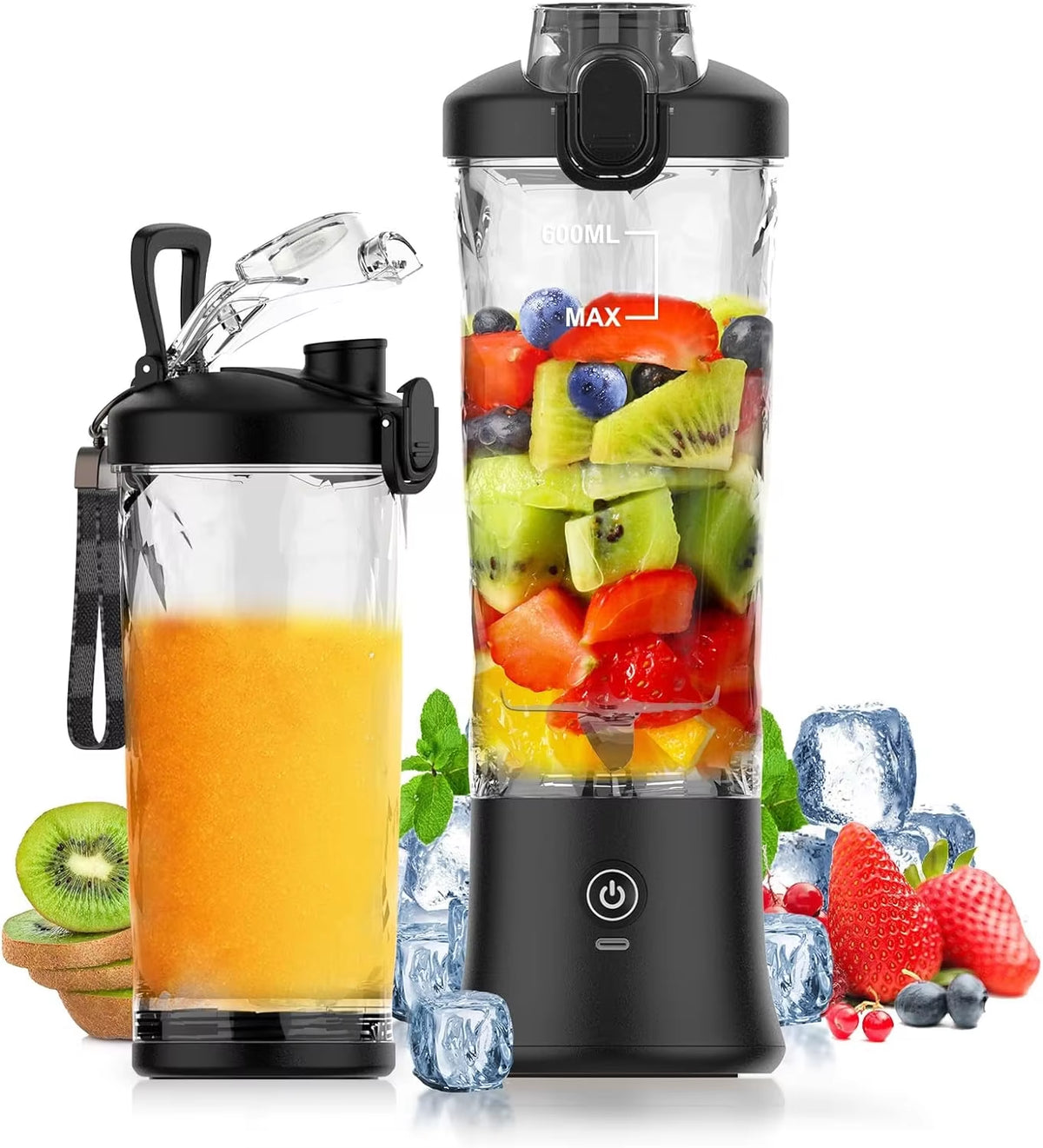 600ML  Powerful Motor Mini Blender for Shakes 