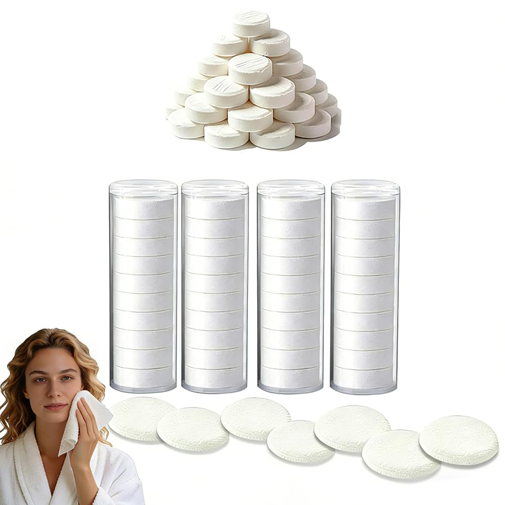 Disposable Face Towel, Portable Compressed Towel Hot Face Towel Hot Towel,It Can Be Paired with the following Hot Towel Machine ASIN: B0GR3Z1BYS (80PCS)