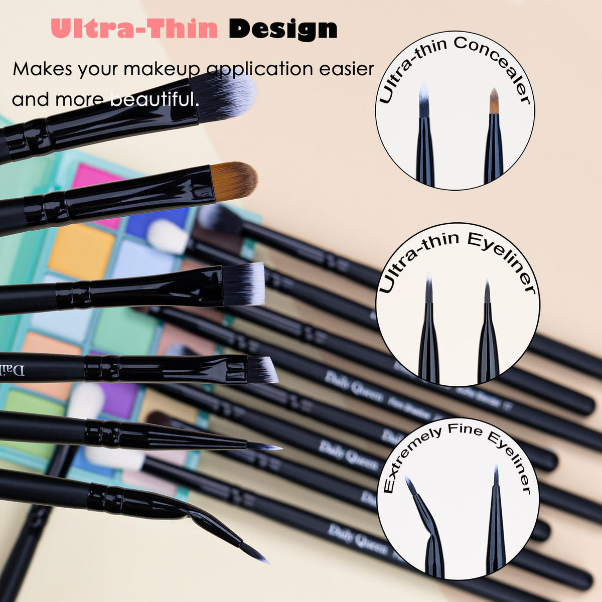 29Pcs Black Professional Makeup Brush Set