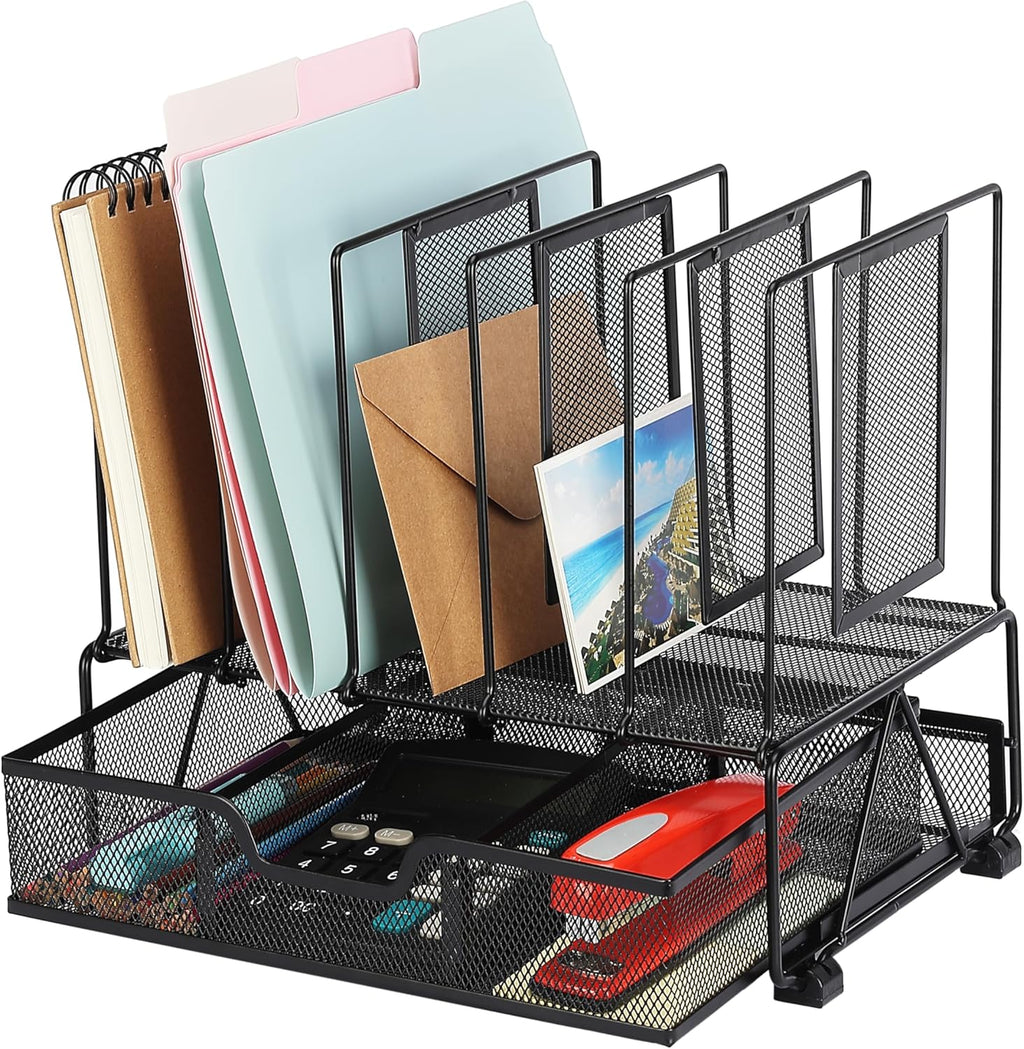  Mesh Desk Organizer with Drawer