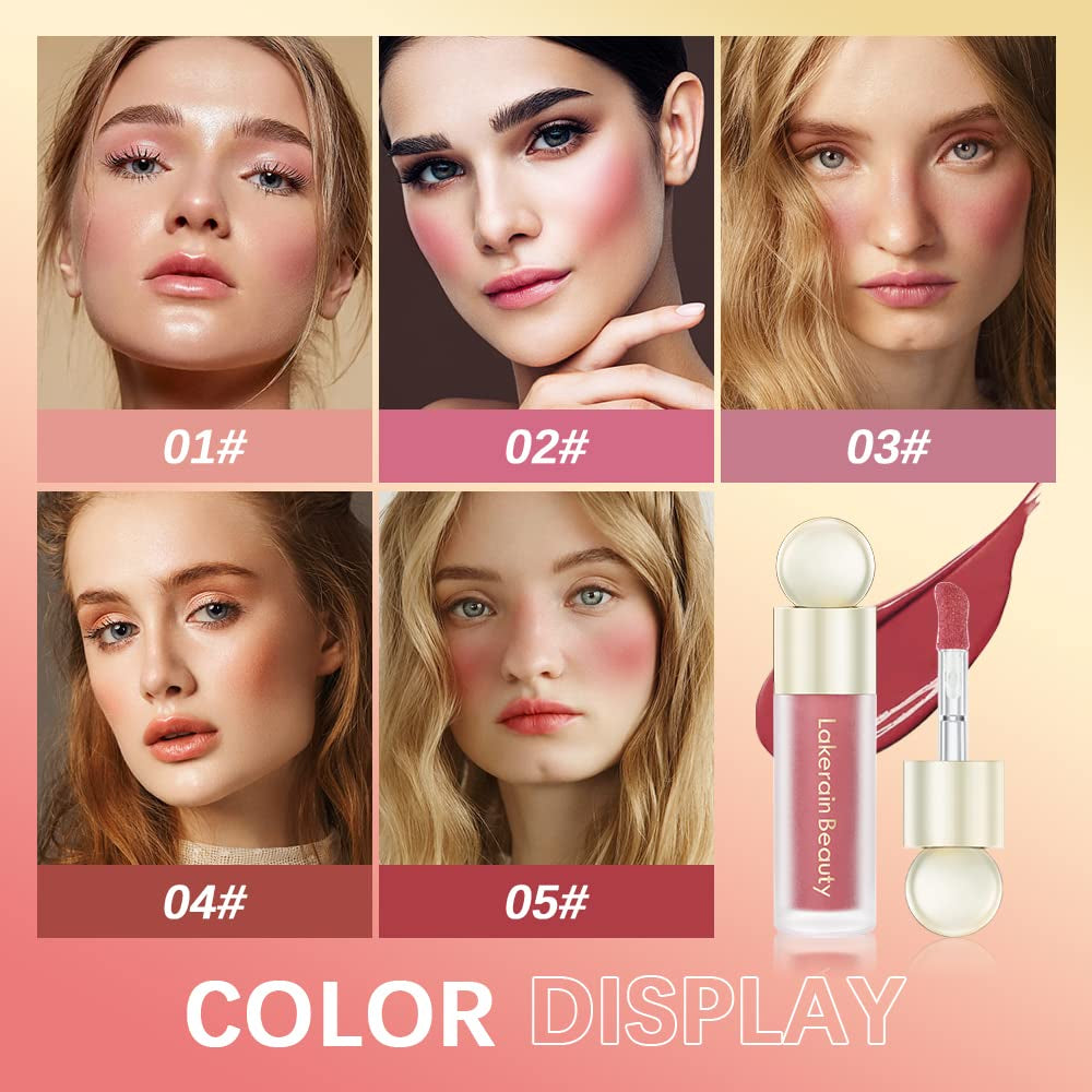 Liquid Blush for Cheeks, Soft Velvet Cream Blush Face Blush Makeup