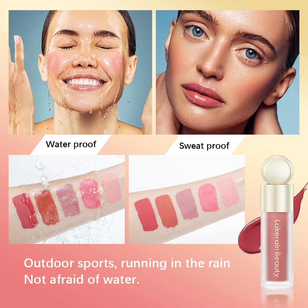 Liquid Blush for Cheeks, Soft Velvet Cream Blush Face Blush Makeup