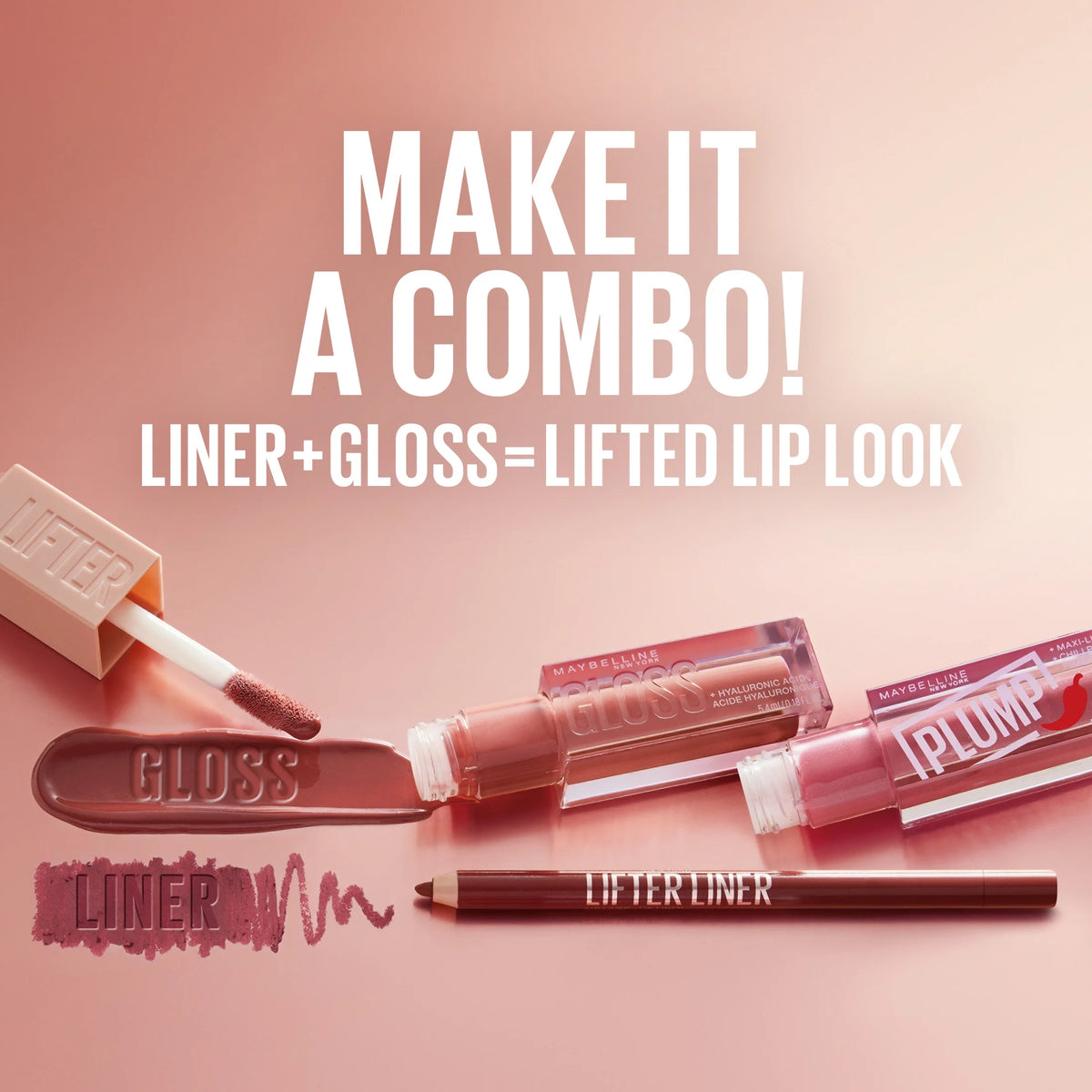 Lifter Gloss Long-Lasting Lip Gloss Makeup with Hyaluronic Acid, Pearl, 0.18 Fl Oz