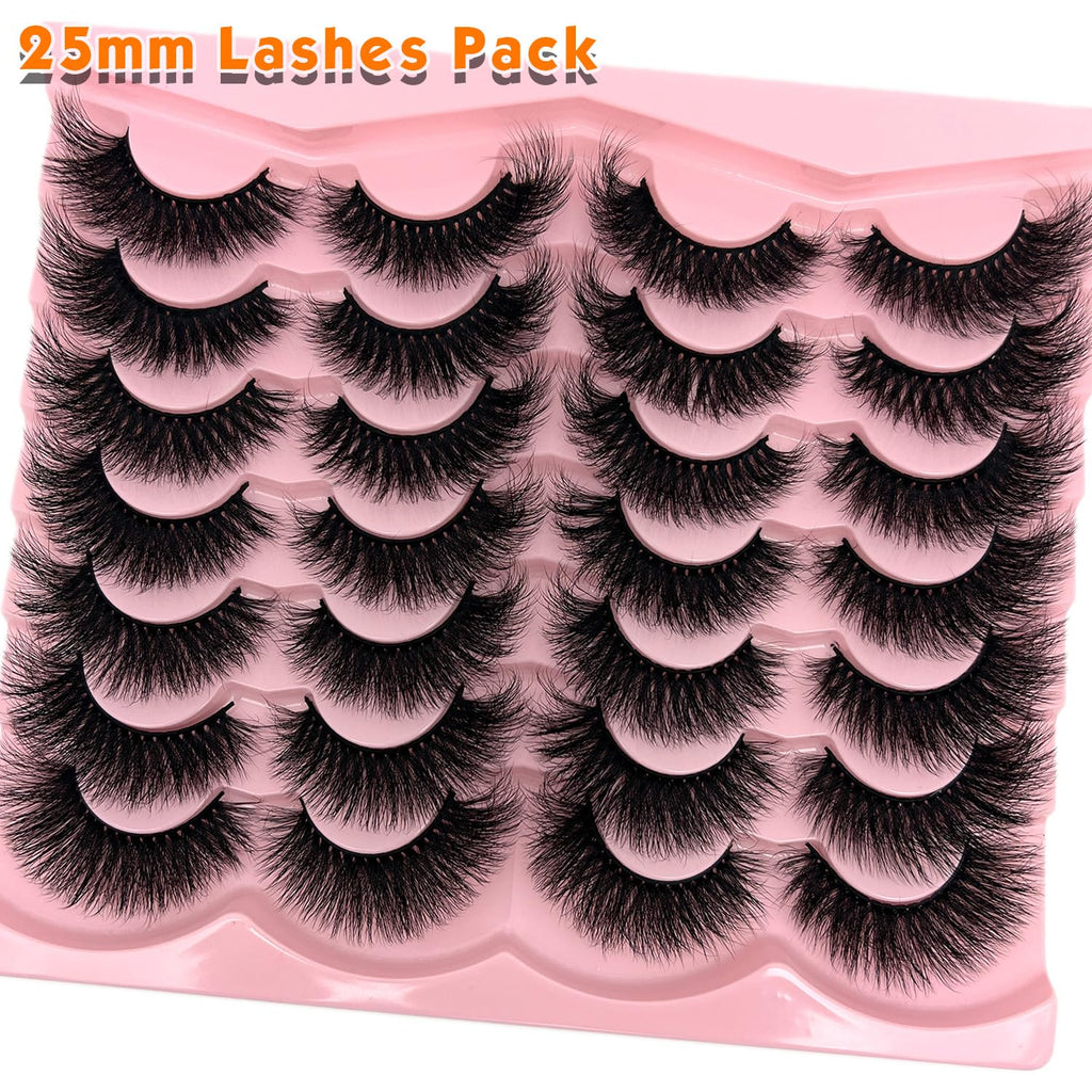 Mink Lashes Fluffy Wispy Cat Eye Faux Mink False Eyelashes Pack