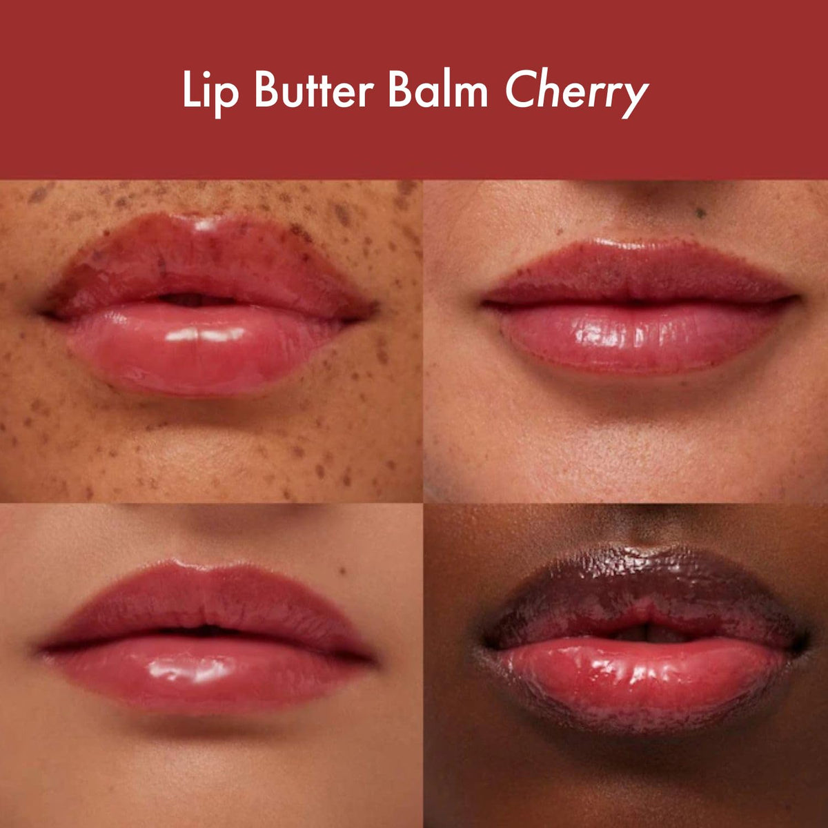 Lip Butter Balm Summer Fruit Trio - Tinted Hydrating Lip Balm for Instant Moisture + Glassy Shine - Vegan Skincare Makeup with Shea Butter - Set Includes Pink Guava, Poppy, + Cherry