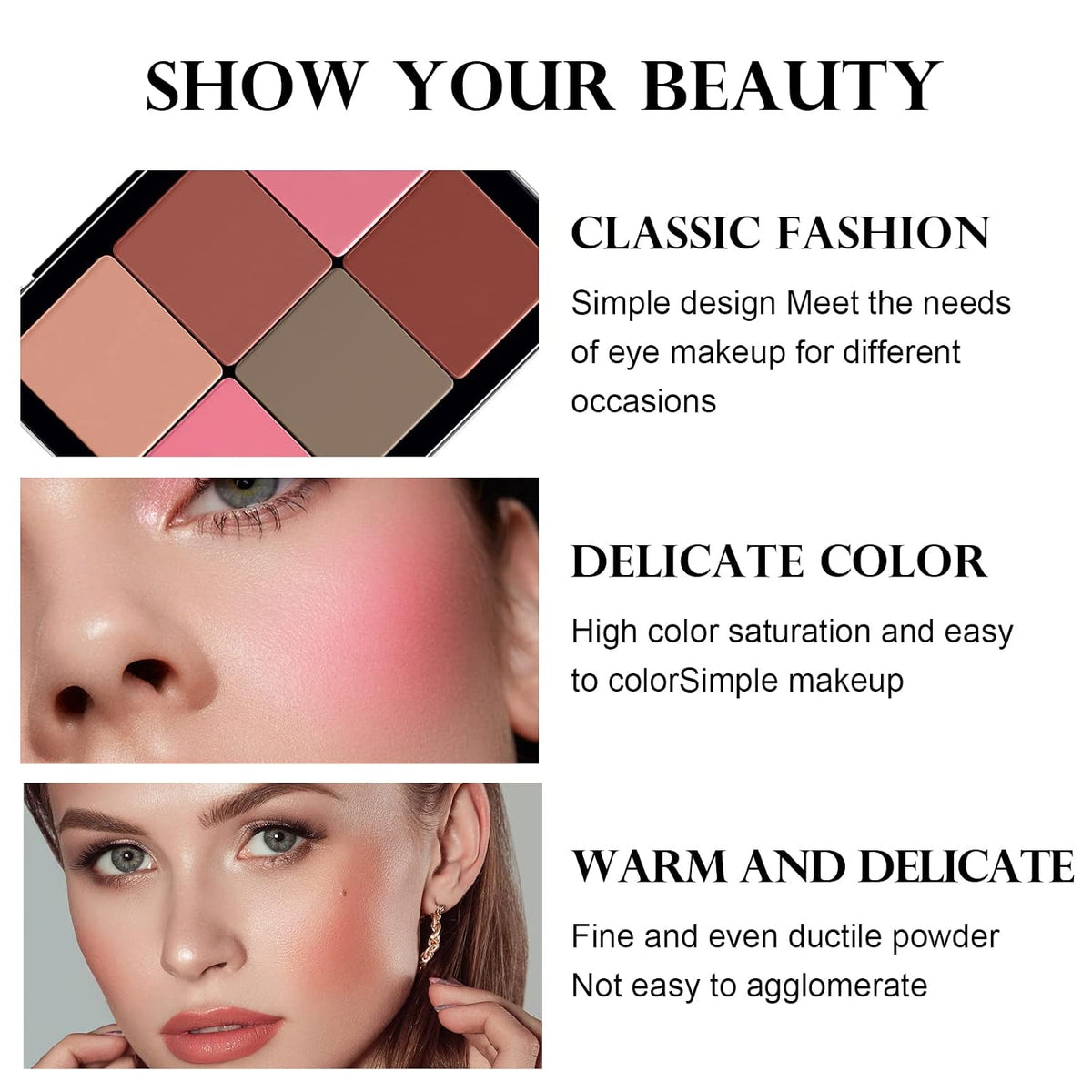 12 Colors Cream Blush Palette 