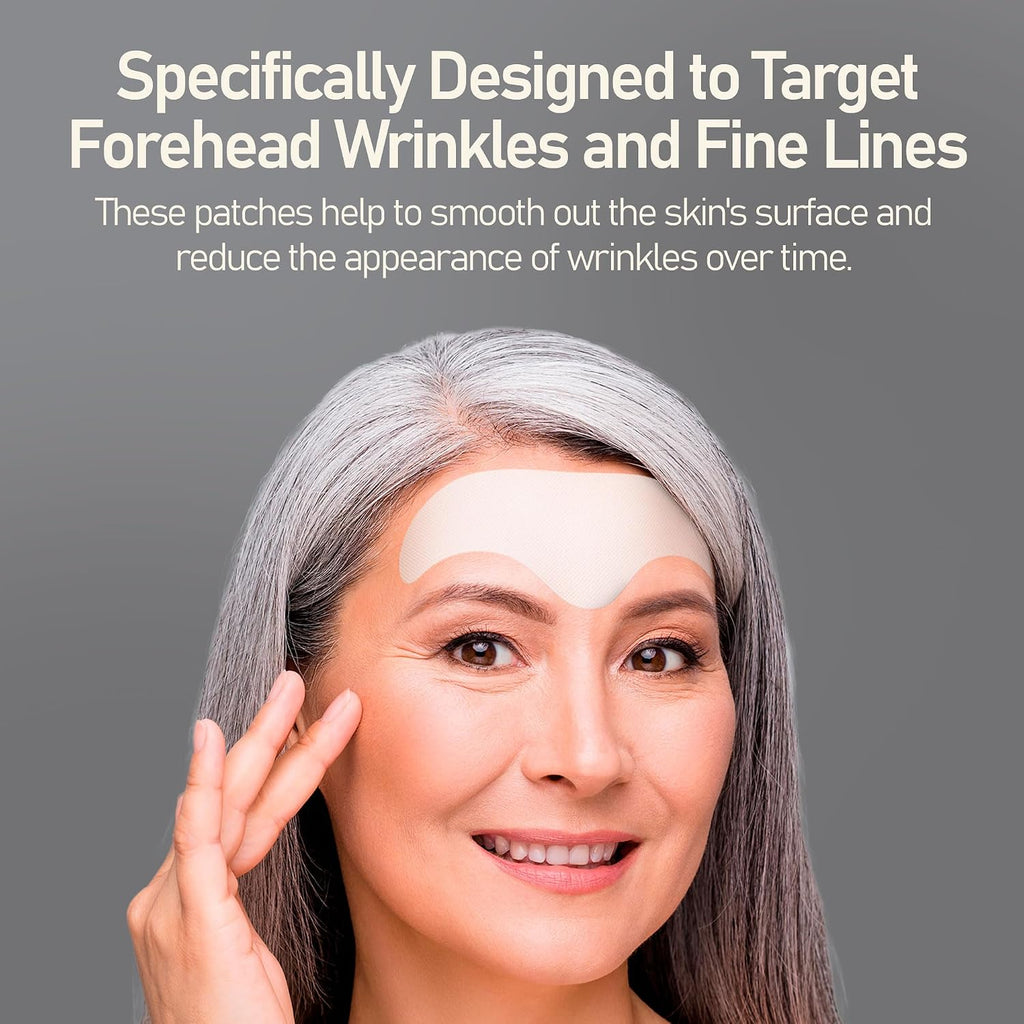 Forehead Wrinkle Patches 12Pcs - anti Wrinkle Patch with Marine Collagen and Hyaluronic Acid 
