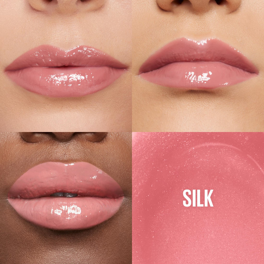 Lifter Gloss Long-Lasting Lip Gloss Makeup with Hyaluronic Acid, Silk, 0.18 Fl Oz