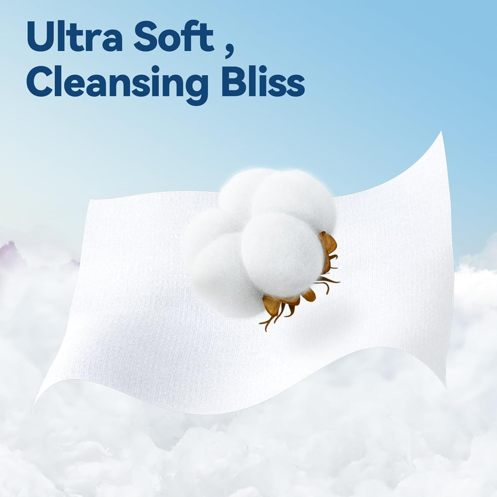 Disposable Face Towels, 100% Cotton, 100 Count (Pack of 1)