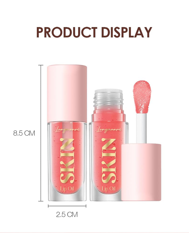 2 Pack Fruit Flavored Lip Oil Balm, Strawberry + Coco