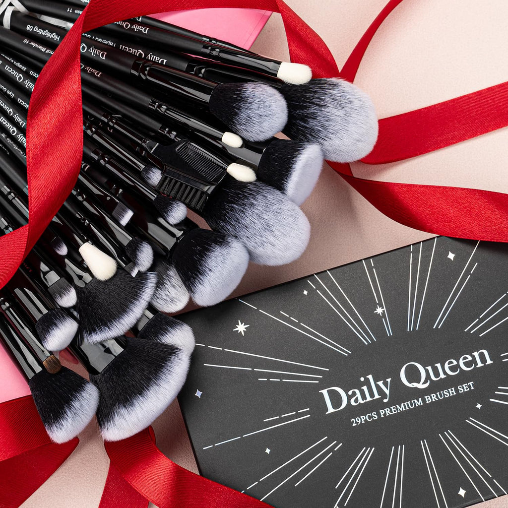 29Pcs Black Professional Makeup Brush Set
