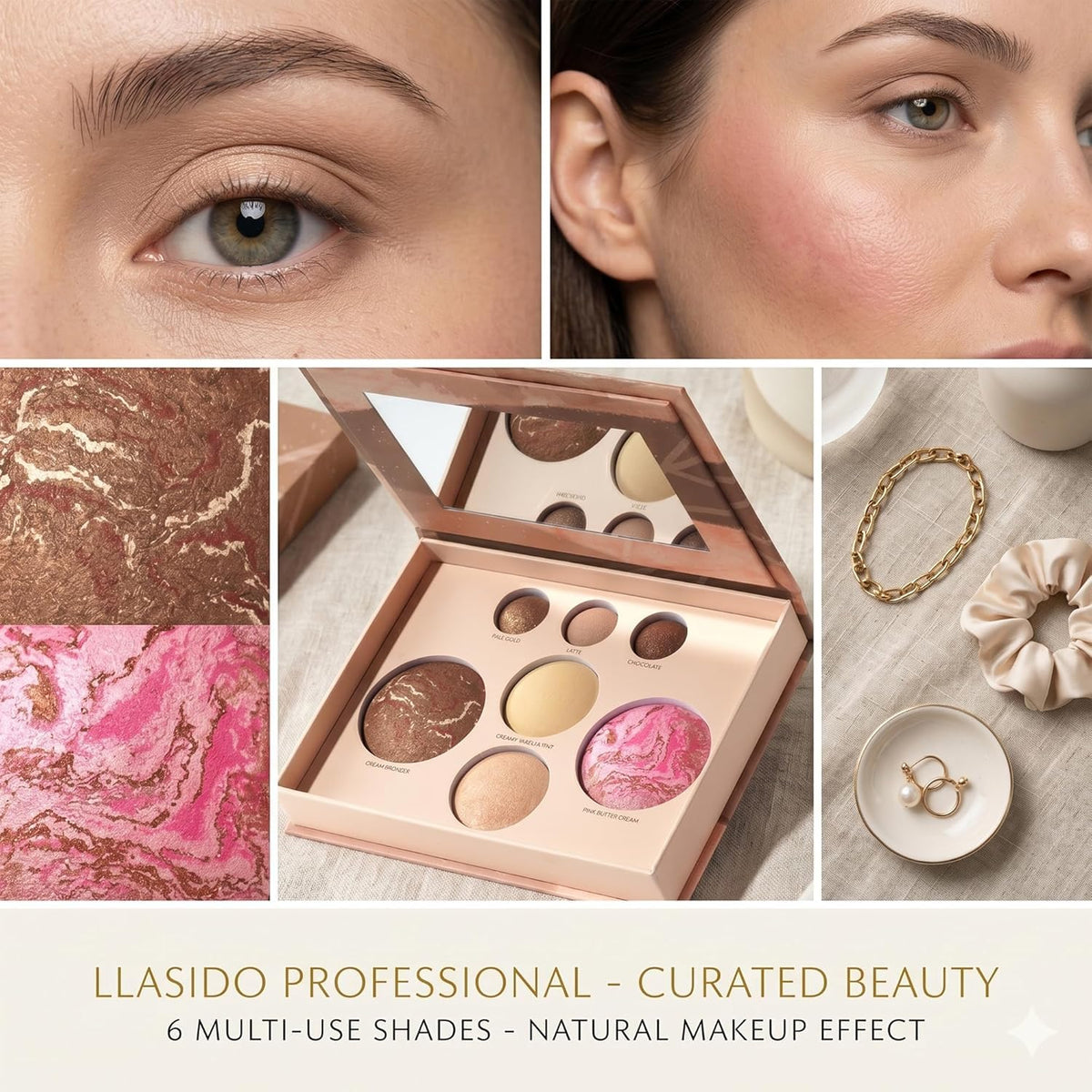 Baked Full Face Palette for Mature Skin All in One Makeup Palette