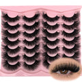 Mink Lashes Fluffy Wispy Cat Eye Faux Mink False Eyelashes Pack