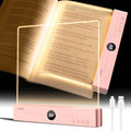 XL LED Flat Book Light for Reading at Night in Bed - Light Pink