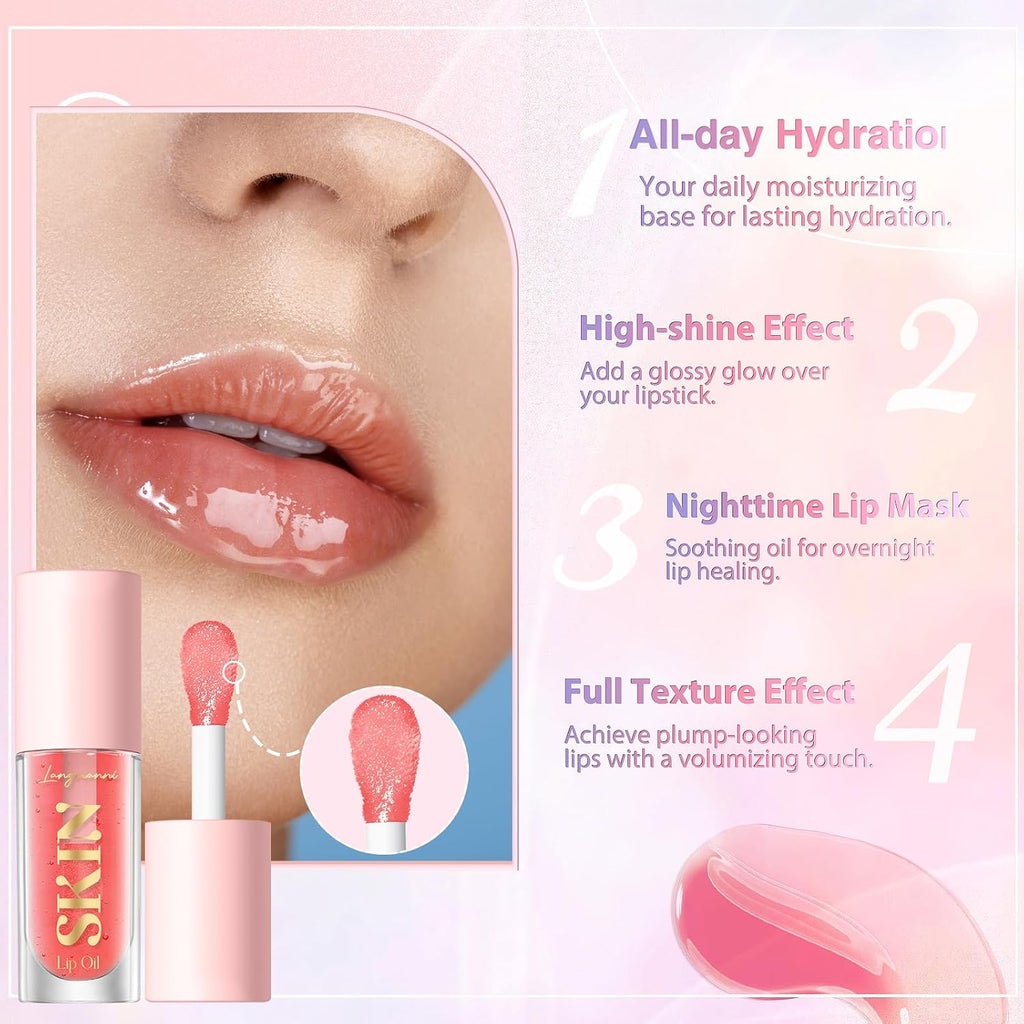 Fruit Flavored Lip Oil Balm, 1 Pack, Strawberry Lip Care