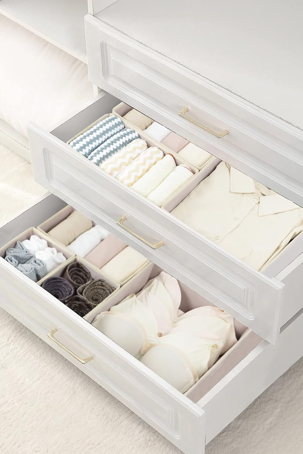 12 Pack Drawer Organizer Clothes