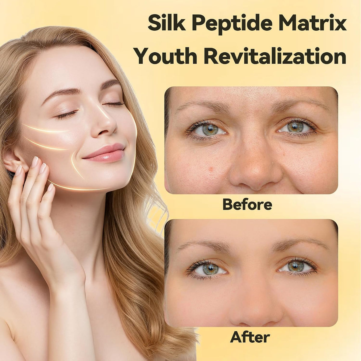 Deep Collagen Silk Peptide Serum for Face – Korean Silk Peptide Facial Ampoule
