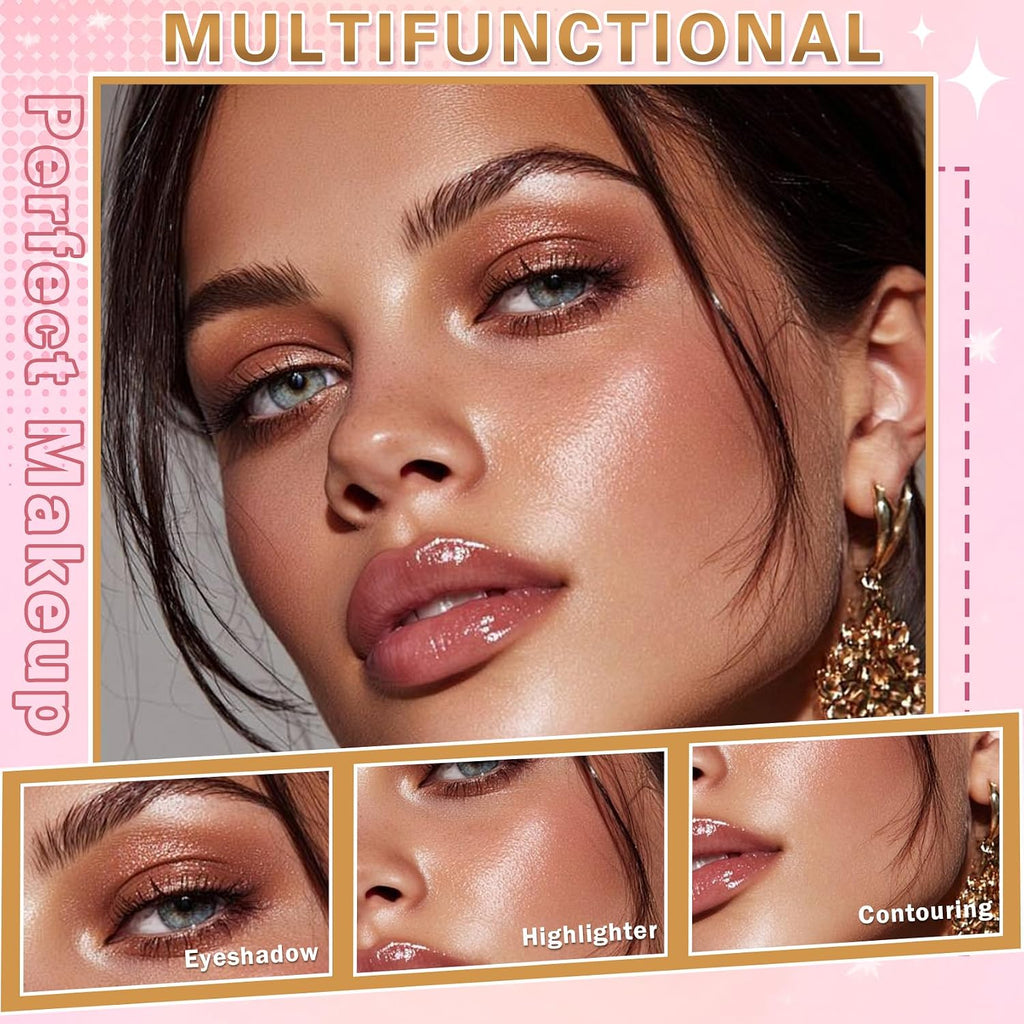 8PCS Cream Eyeshadow Stick Set, Shimmer Matte, Waterproof Long-Wear