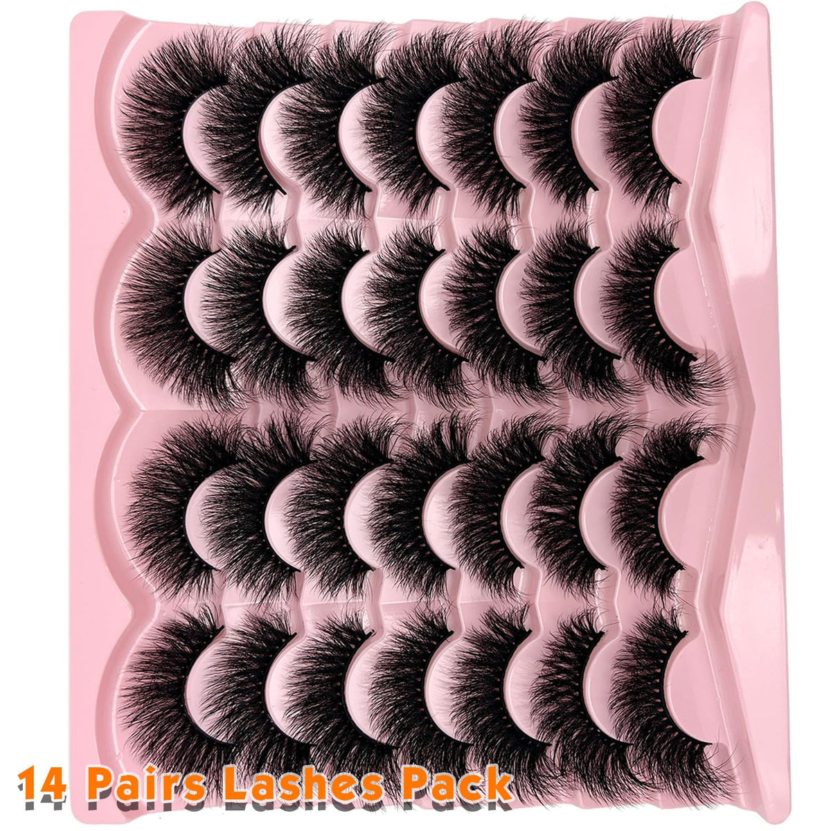Mink Lashes Fluffy Wispy Cat Eye Faux Mink False Eyelashes Pack