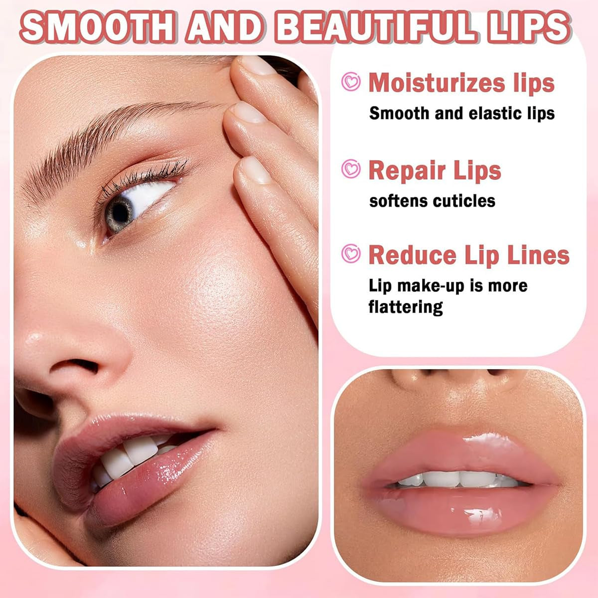 4Pcs Hydrating Clear Lip Oil