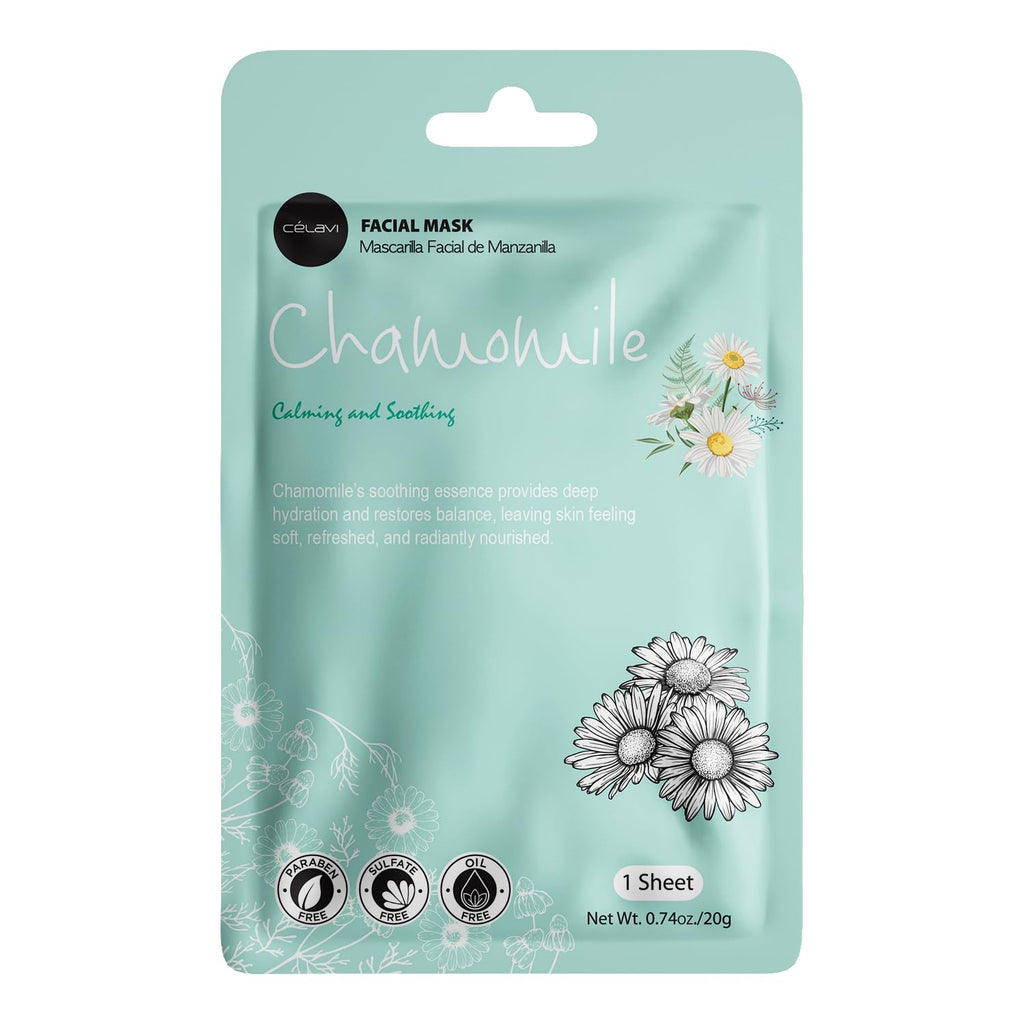Celavi Korean Face Mask Sheet Set, Spa Masks, 12 Pack Avocado