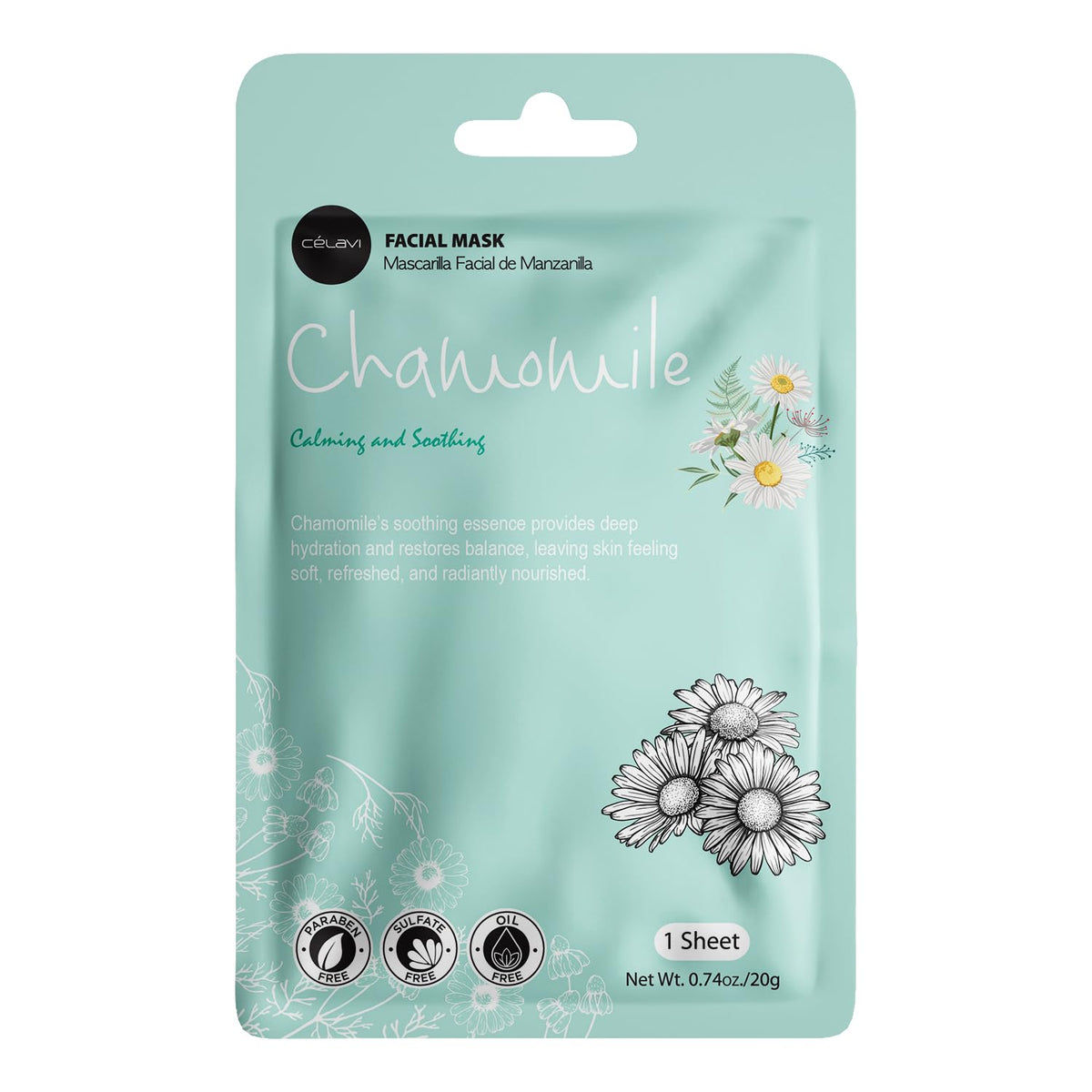 Celavi Korean Face Mask Sheet Set, Spa Masks, 12 Pack Avocado