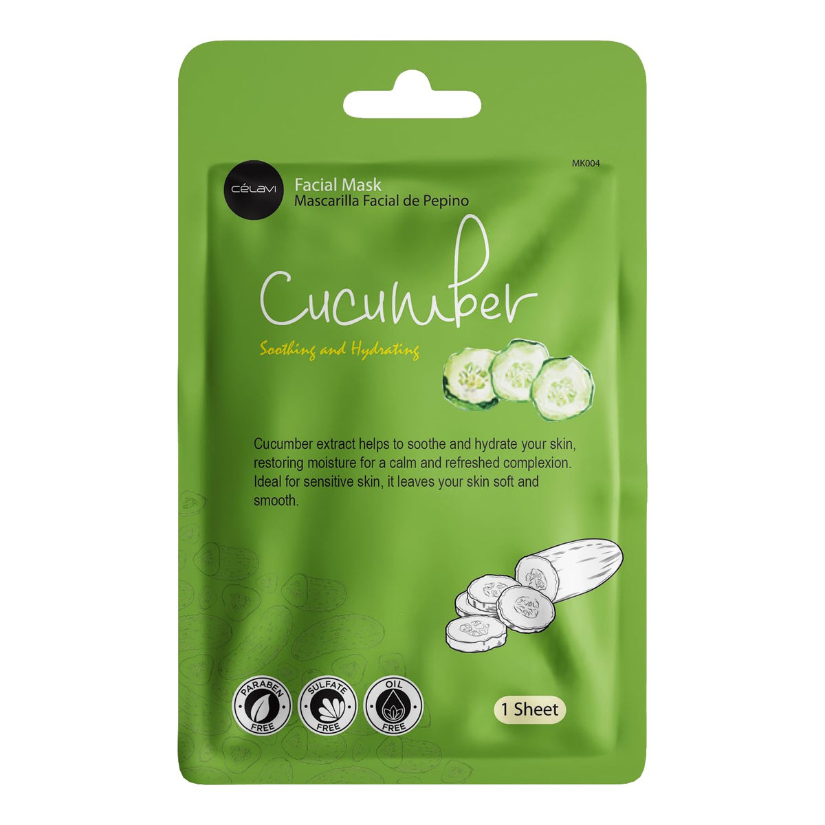 Celavi Korean Face Mask Sheet Set, Spa Masks, 12 Pack Avocado