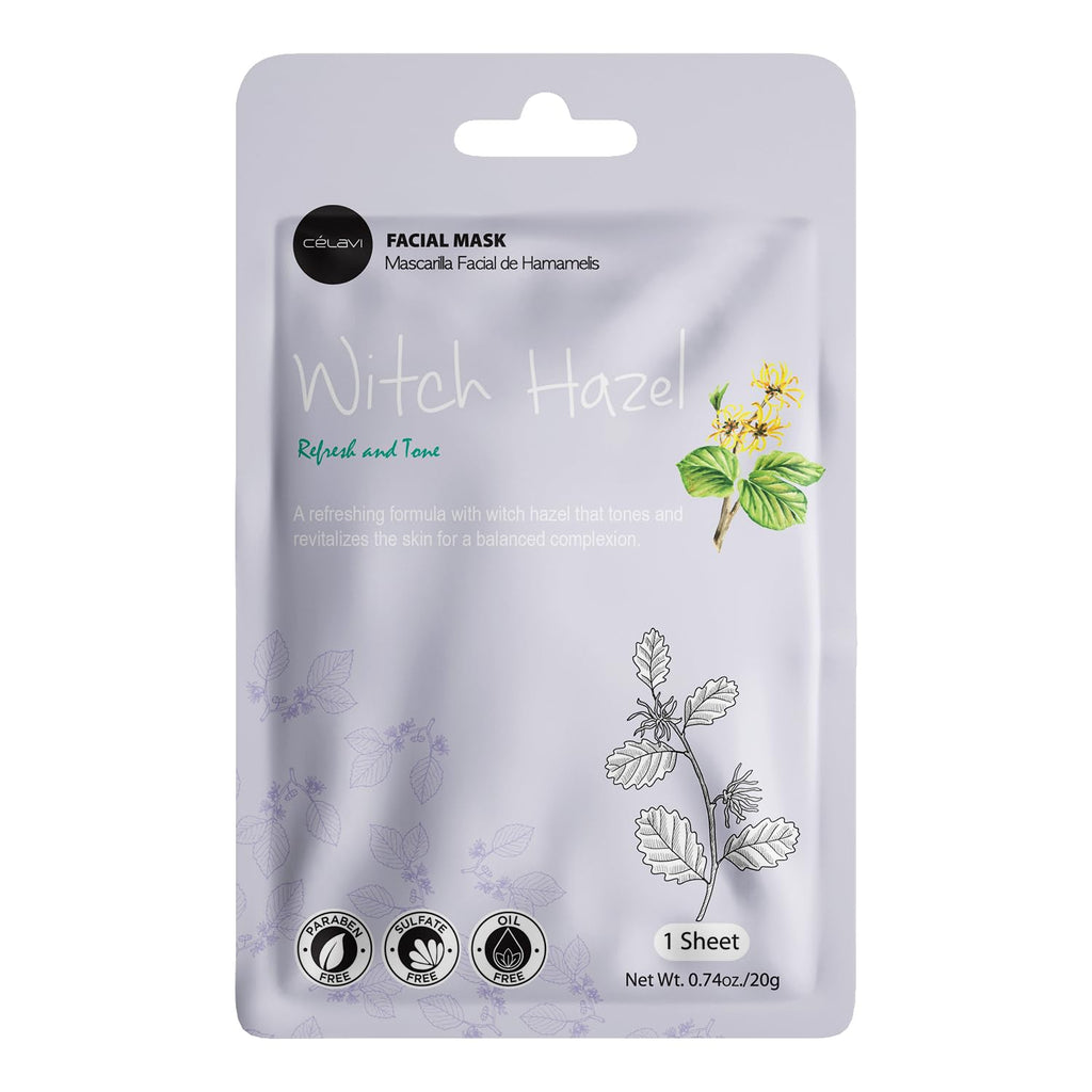 Celavi Korean Face Mask Sheet Set, Spa Masks, 12 Pack Avocado