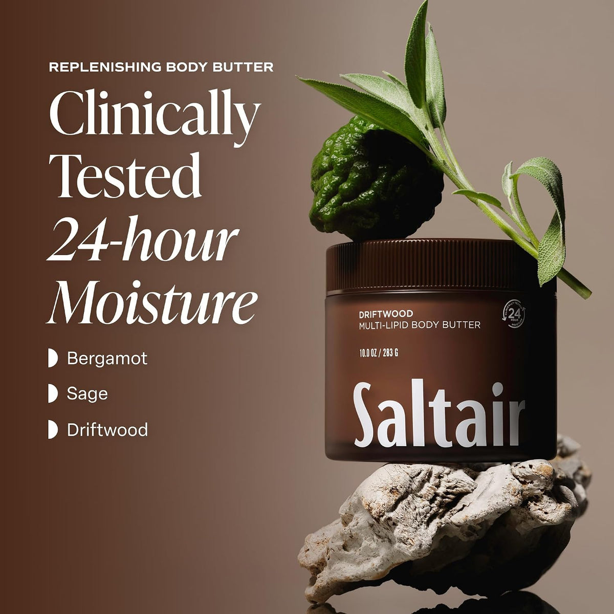 Multi-Lipid Body Butter | Driftwood Ceramide Cream | 10 Oz