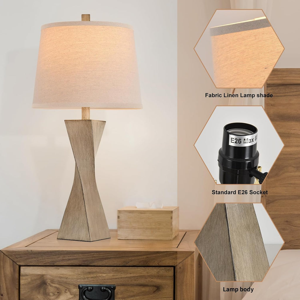 Bedside Lamps Set of 2 Unique 