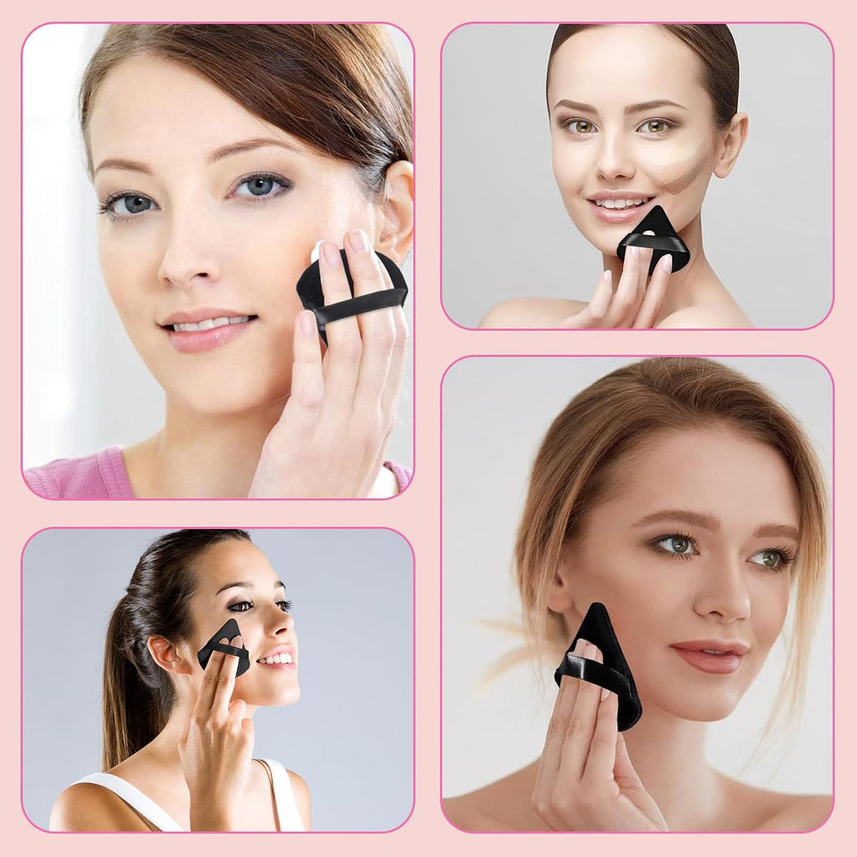 120 Pieces Powder Puff Face Triangle Powder Puff 
