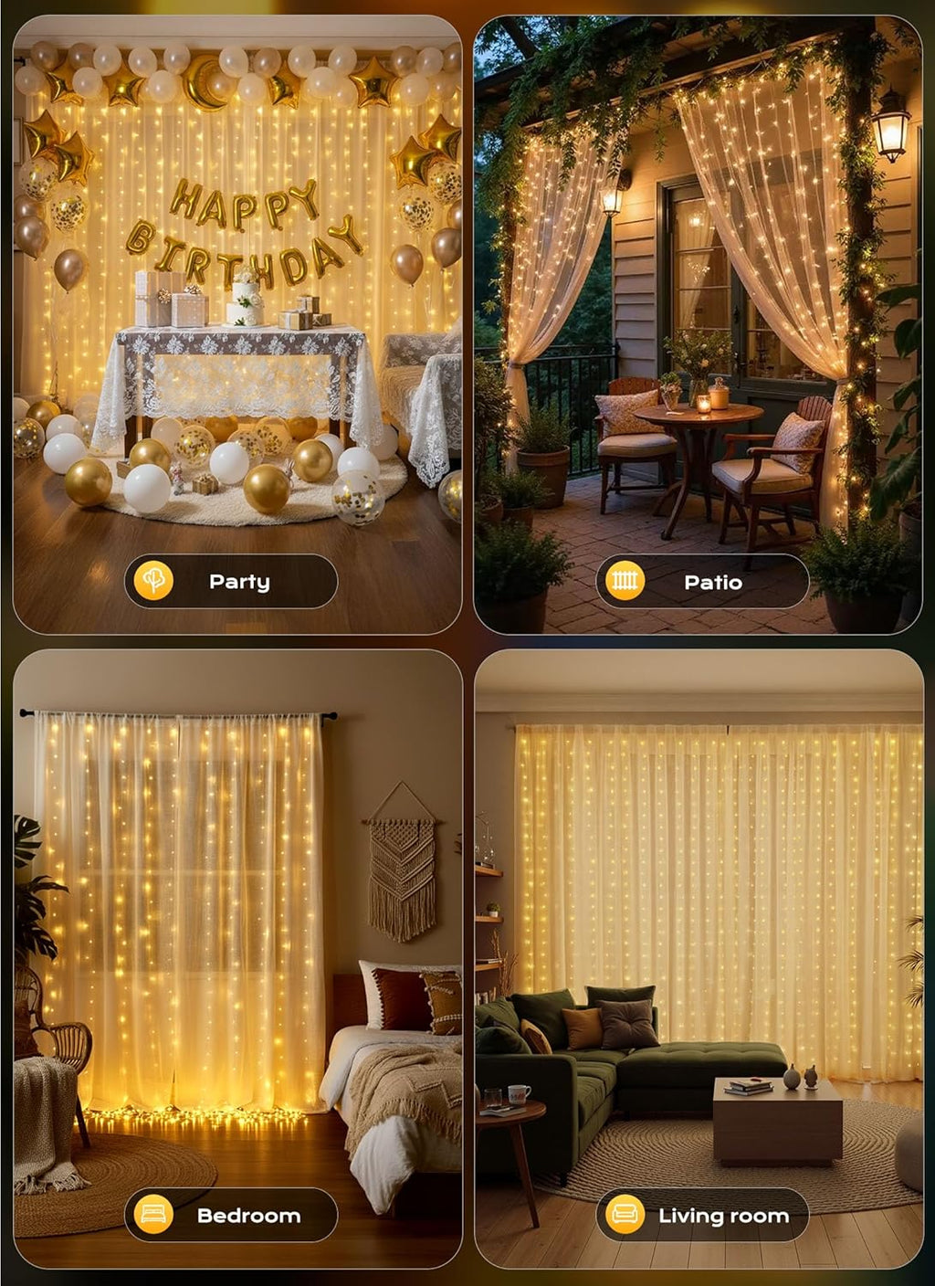 300 LED Curtain Lights