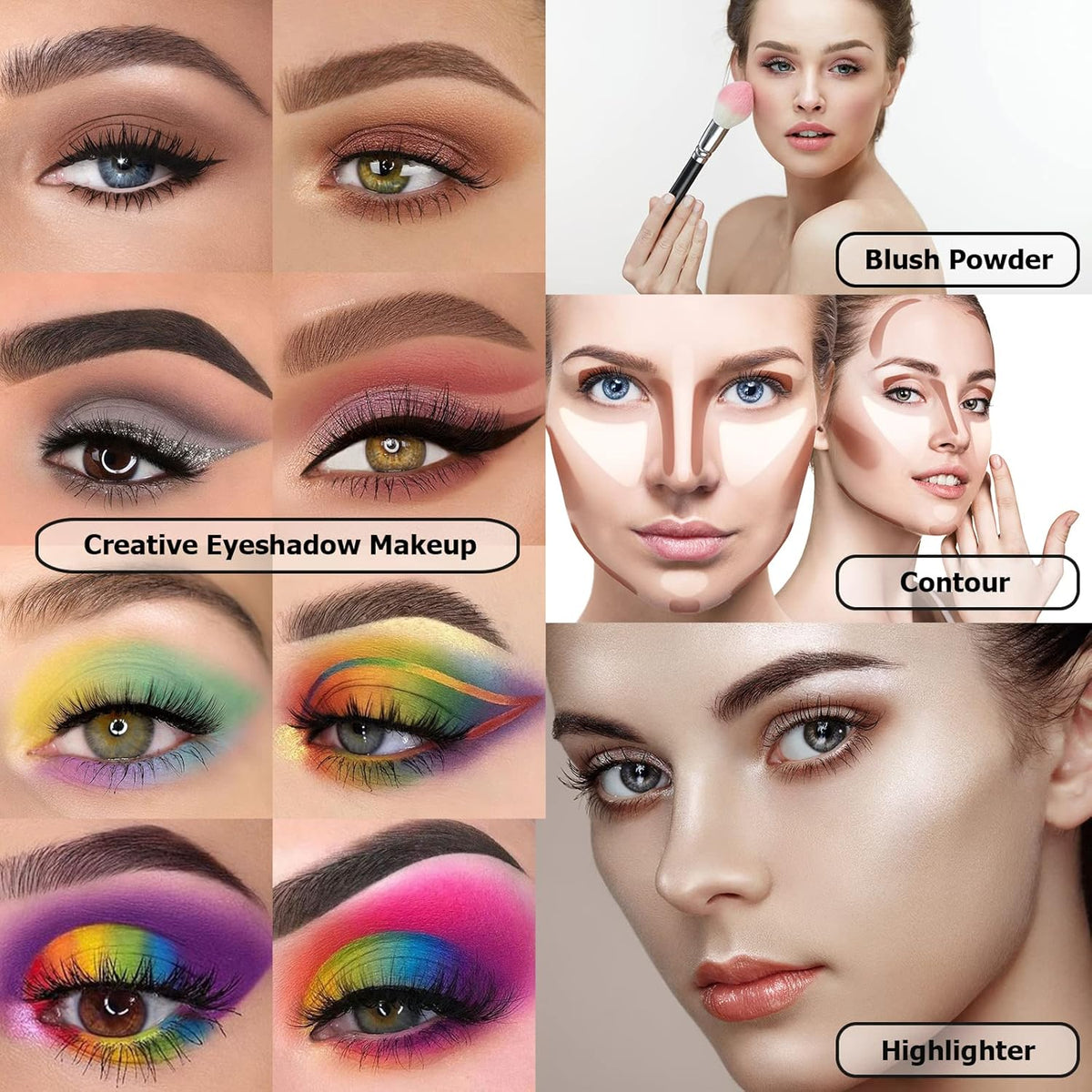 Eyeshadow Palette with 15Pcs Brushes Makeup Set, Pigmented 86 Colors Make up Sets Valentine'S Day Gift