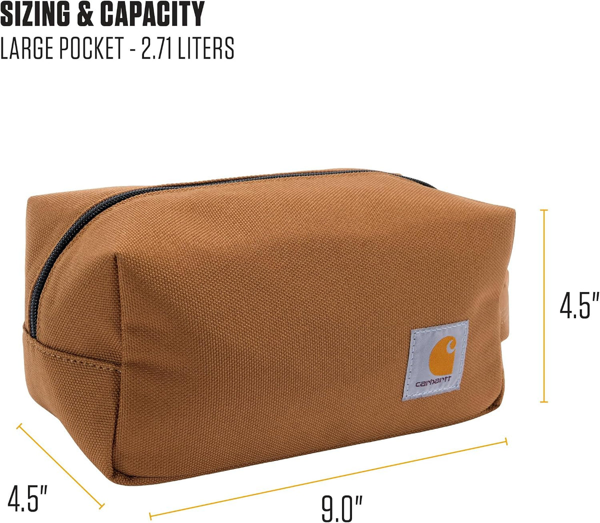 Classic Zippered Travel Kit  Brown
