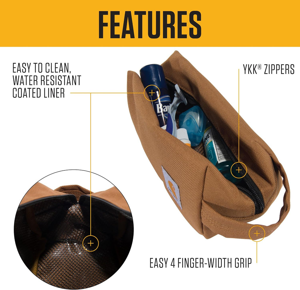 Classic Zippered Travel Kit  Brown