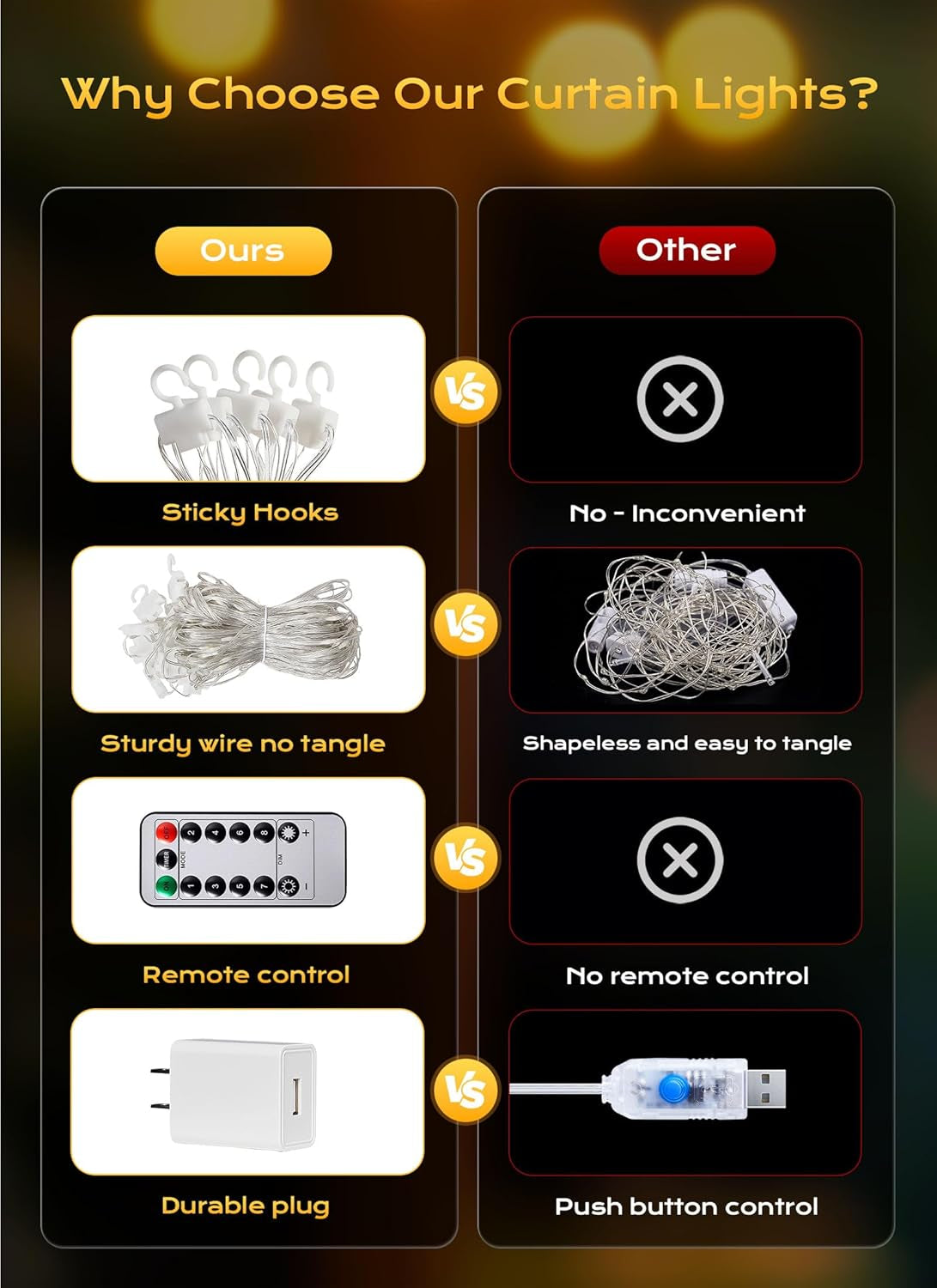 300 LED Curtain Lights