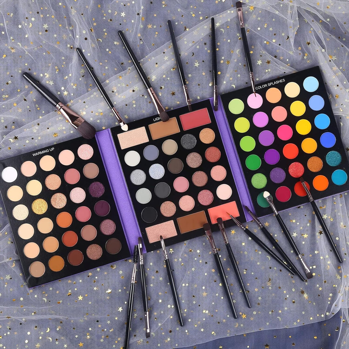 Eyeshadow Palette with 15Pcs Brushes Makeup Set, Pigmented 86 Colors Make up Sets Valentine'S Day Gift