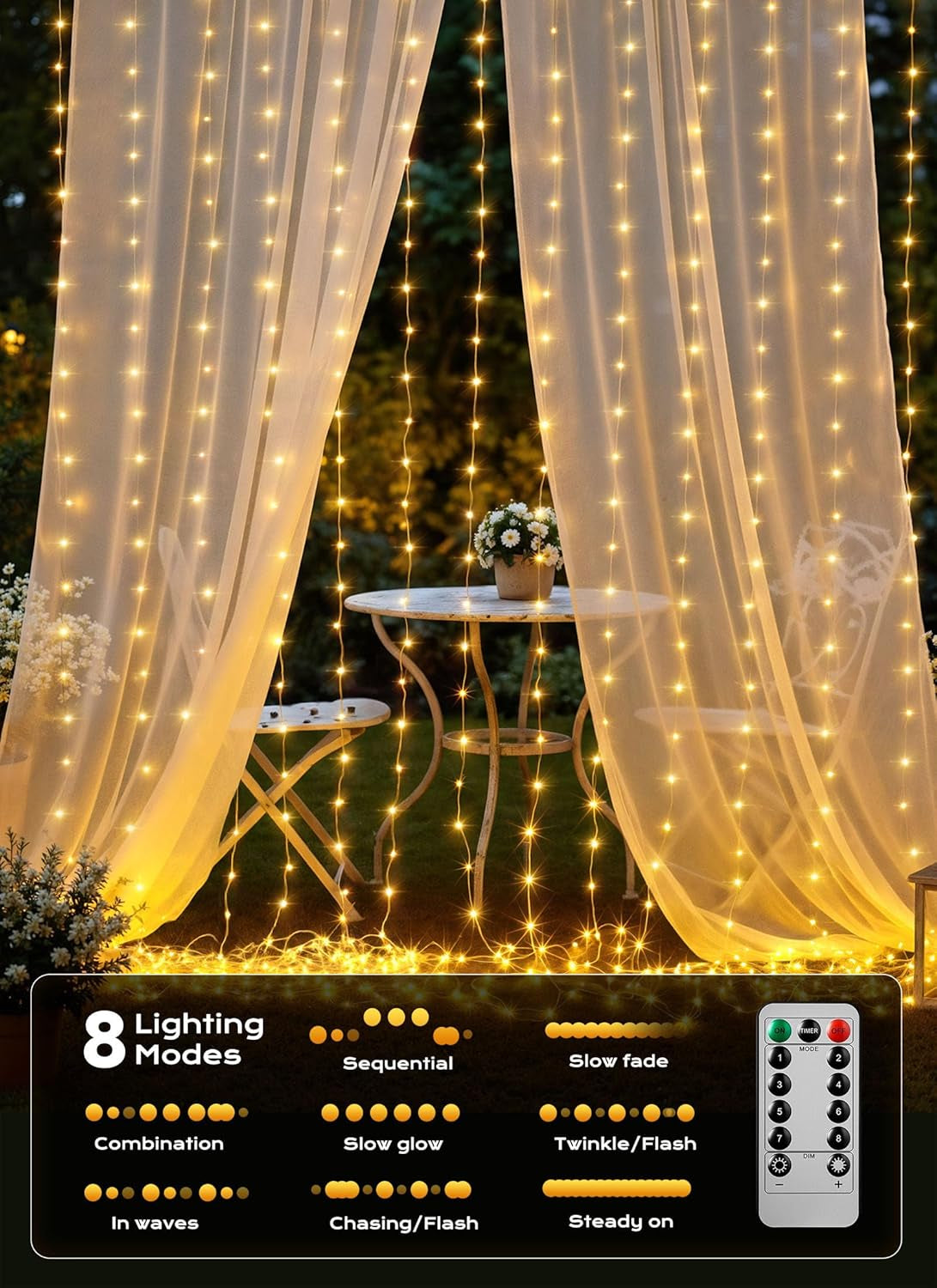 300 LED Curtain Lights