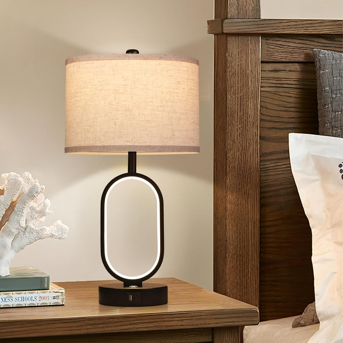 23" Bedside Lamps Set of 2