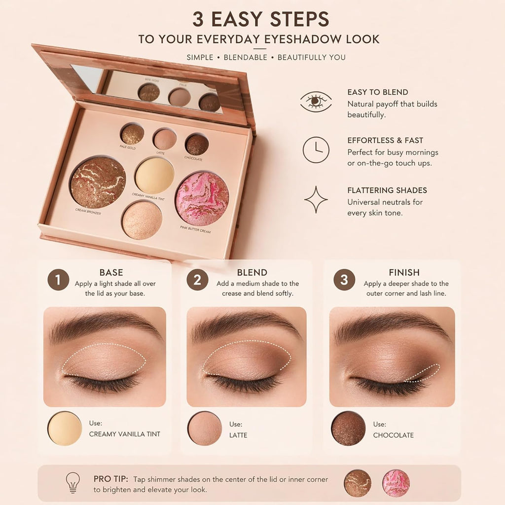 Baked Full Face Palette for Mature Skin All in One Makeup Palette