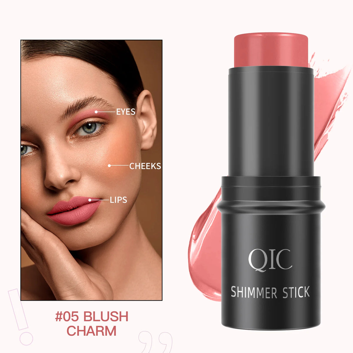Glitter Highlighter Bronzer Contour Stick for Face Blush Shimmer Powder Creamy Makeup Cosmetics