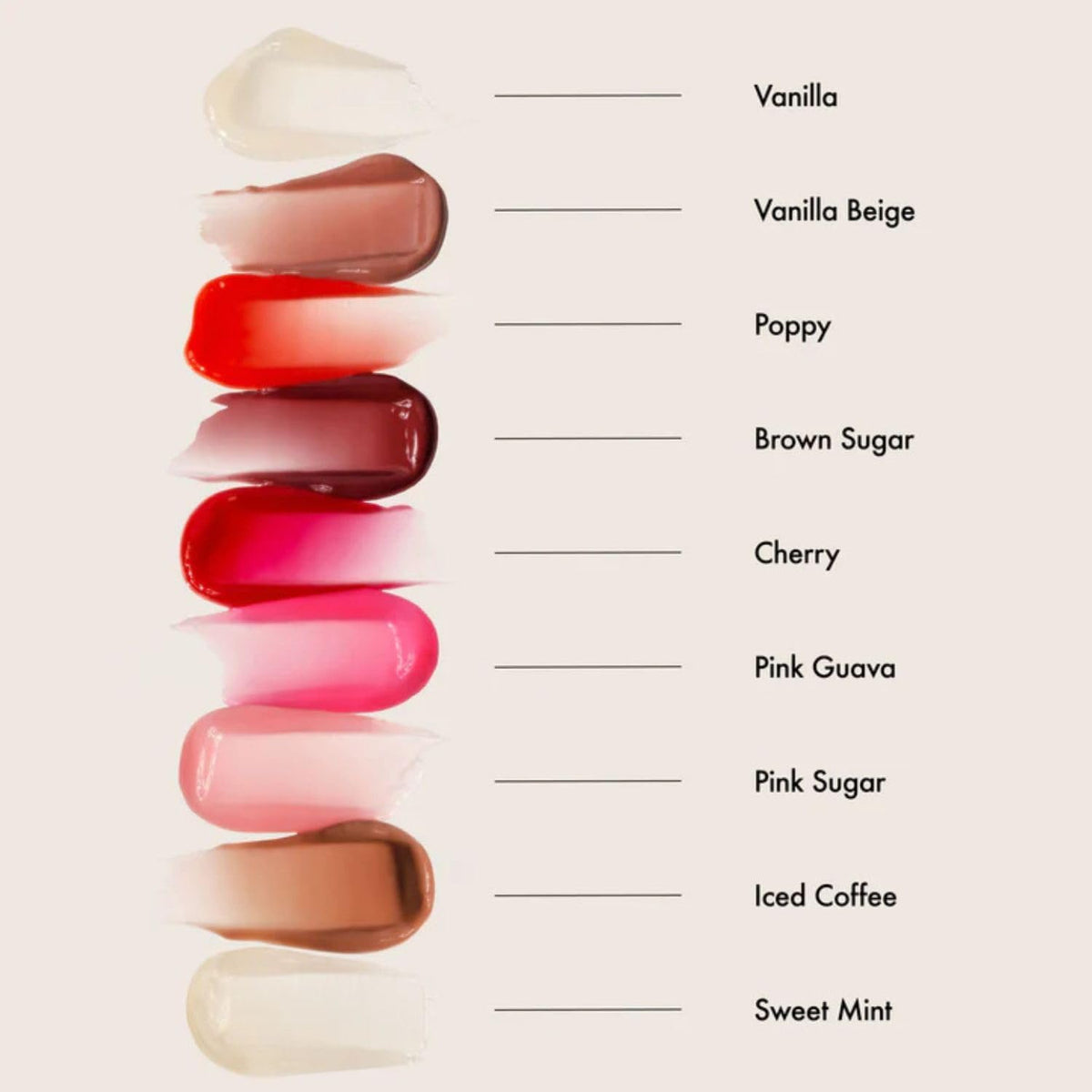 Lip Butter Balm Summer Fruit Trio - Tinted Hydrating Lip Balm for Instant Moisture + Glassy Shine - Vegan Skincare Makeup with Shea Butter - Set Includes Pink Guava, Poppy, + Cherry